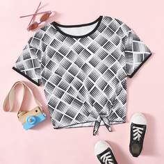 Футболка с принтом для девочек Shein
