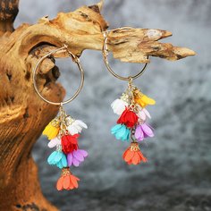 Серьги-подвески с цветком Shein