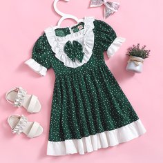 Платье в горошек для девочек Shein