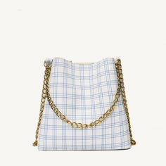 Сумка-ведро на цепочке в клетку Shein