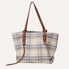 Сумка-тоут в клетку большей емкости Shein