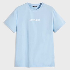 Мужская футболка с коротким рукавом и текстовым принтом Shein