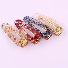 Акриловая заколка для волос 4шт Shein