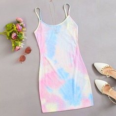 Разноцветное облегающее платье Shein