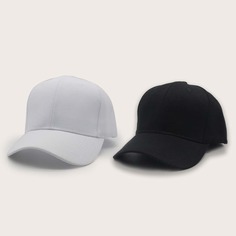 Однотонная бейсболка 2шт Shein
