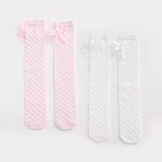 Гольфы с бантом для девочек 2 пары Shein