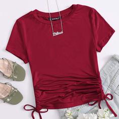 Однотонный топ на кулиске Shein