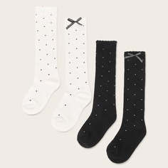 Гольфы с бантом для девочек Shein