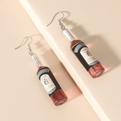 Серьги-подвески с декором бутылки вина Shein