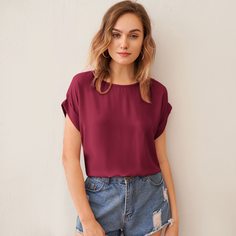 Однотонный топ Shein