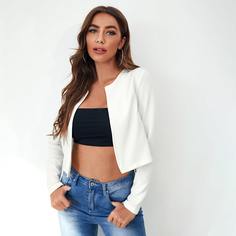 Однотонный короткий пиджак Shein