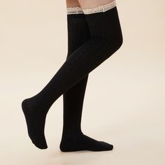 Гольфы с кружевной отделкой Shein