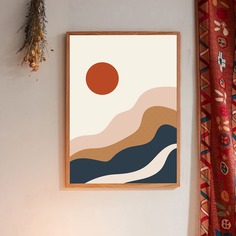 Картины в интерьере с абстрактным рисунком без рамки Shein