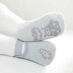 Детские нескользящие носки с клеем в горошек Shein
