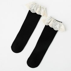 Длинные носки с кружевной отделкой для девочек Shein