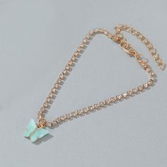 Ножной браслет с бабочкой для девочек Shein
