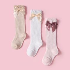 Детские носки с бантом 3 пары Shein