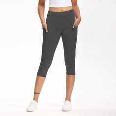 с карманами Одноцветный Спортивные леггинсы Shein