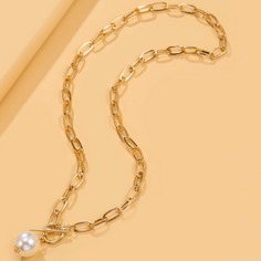 Ожерелье-цепочка с искусственным жемчугом Shein