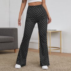 В горошёк Винтажный Брюки Shein