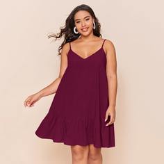 Платье размера плюс с двойным v-образным вырезом Shein