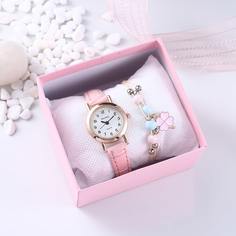 1шт детские стрелочные кварцевые часы и 1шт браслет Shein
