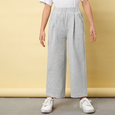 с карманами Одноцветный Спортивные Брюки для Девочек Shein