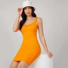 Облегающее платье с квадратным воротником Shein