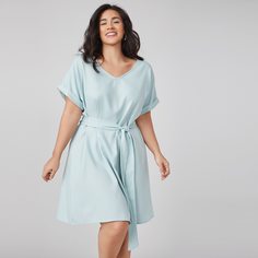 Платье размера плюс с поясом Shein