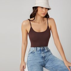 Одноцветный Повседневный Боди Shein
