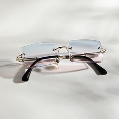 Квадратные солнцезащитные очки без оправы Shein