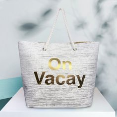Плетеная сумка-тоут с текстовым принтом Shein