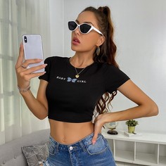 трикотажный Животный Повседневный Футболки Shein