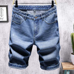 Мужские джинсовые шорты с карманом Shein