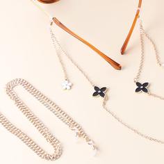 2шт детская цепочка для очков с цветком Shein