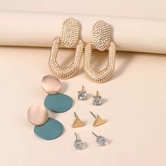 5 пар серьги со стразами Shein