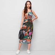 Облегающее платье с принтом поп-арта Shein