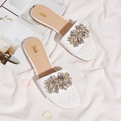 со стразами Одноцветный Модный Сандалии/босоножки Shein
