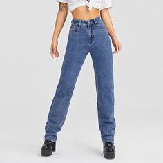 Одноцветный Джинсы Shein