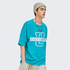 Мужская футболка с текстовым принтом Shein