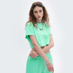 Неоновая зеленая короткая футболка Shein