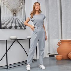 Топ с коротким рукавом и брюки Shein