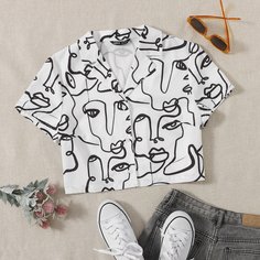 Блузка с графическим принтом Shein