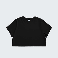 Короткая футболка с круглым воротником Shein