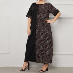 цветочный Повседневный Платья размер плюс Shein