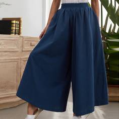 Однотонные широкие брюки Shein
