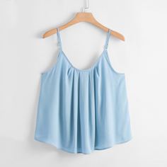 Однотонный топ размера плюс Shein