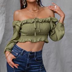 Короткий топ с открытыми плечами Shein