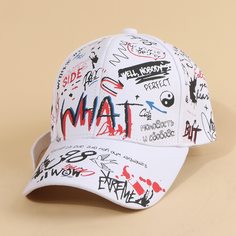 Мужская бейсболка с текстовым рисунком Shein