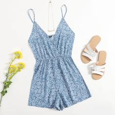 На запах цветочный Бохо Комбинезоны Shein